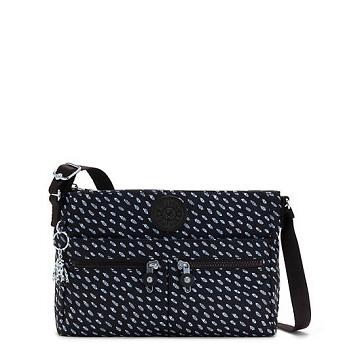 Kipling New Angie Printed Crossbody Táska Fekete | HU 1201LI